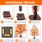 Battery Operated Lighted Tabletop Artificial Tree with Pumpkin Acorn Maple Fall(Style 3)